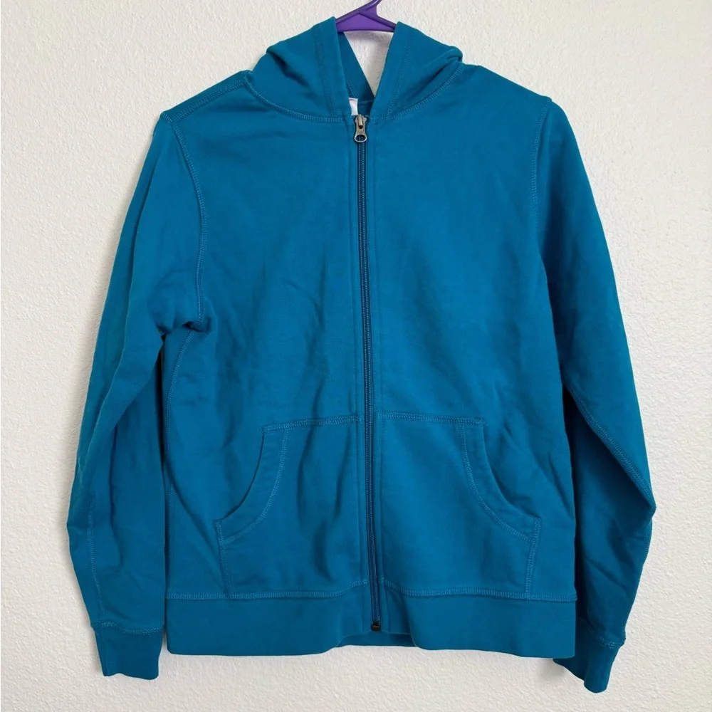 Hanna Andersson Kids Bright Blue Hoodie - Picture 2 of 5